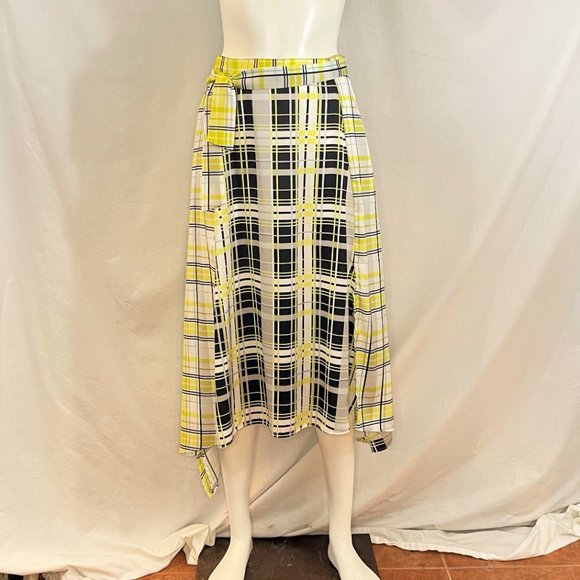 Mixed Plaid Skirt With Asymmetric Hem | Topshop - Picture 6 of 6